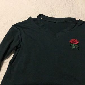 Cropped black long sleeve